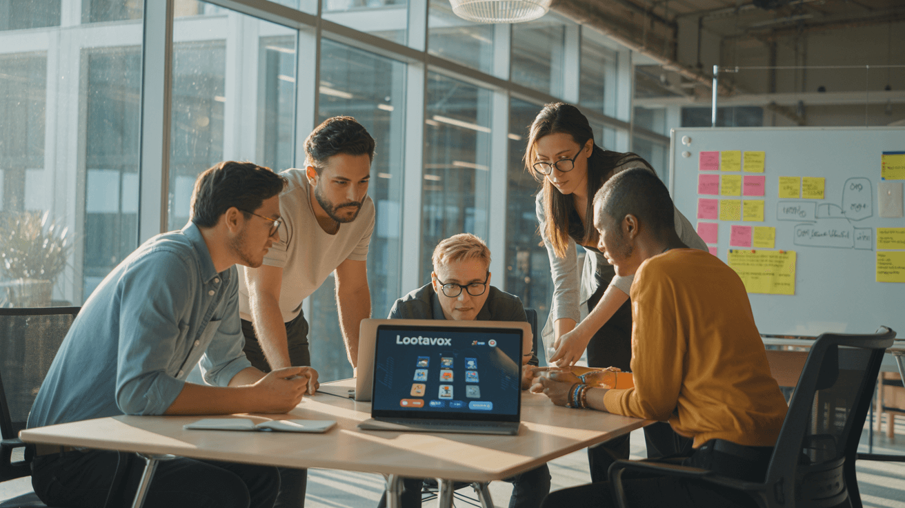 Lootavox team working on social gaming platform in Sydney office