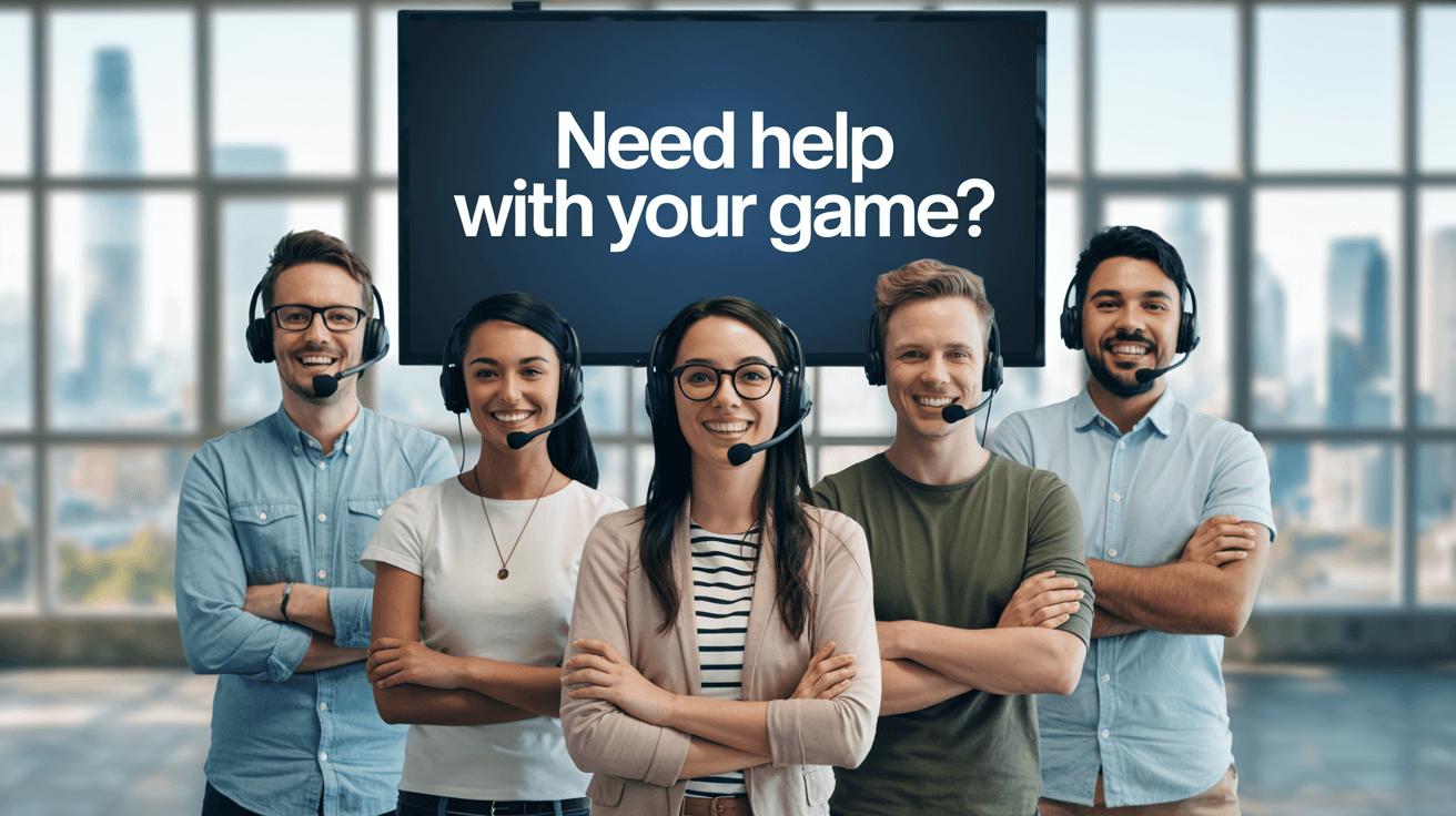 Customer support team ready to help with gaming questions