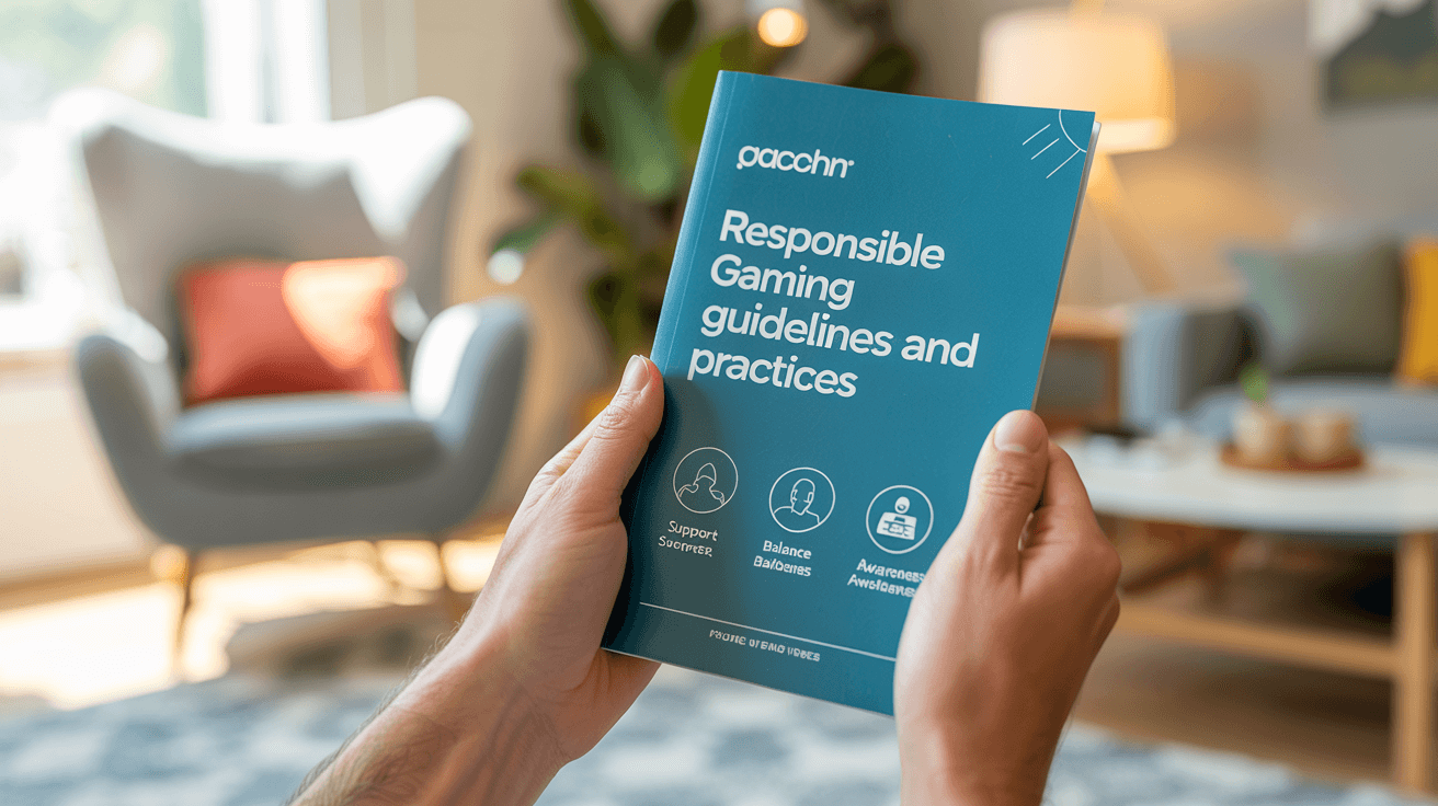 Hands holding responsible gaming guidelines and practices