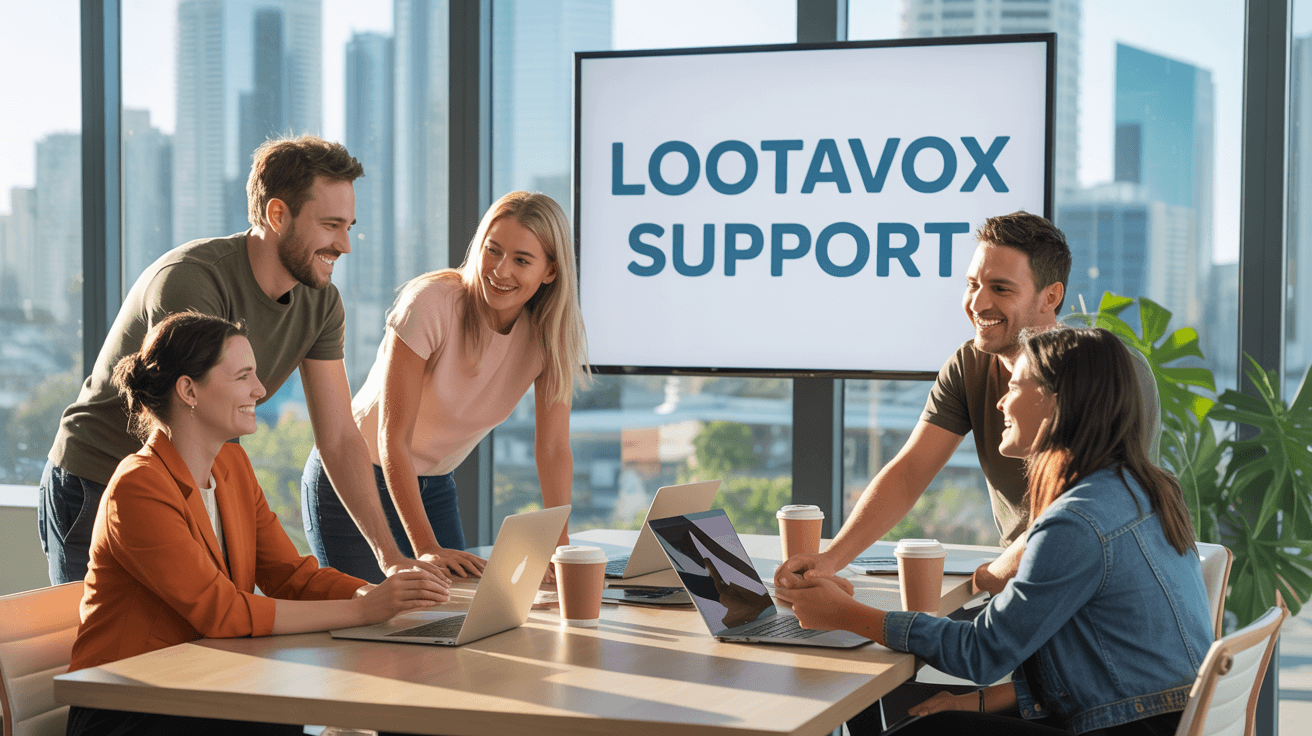 Lootavox support team in Sydney office