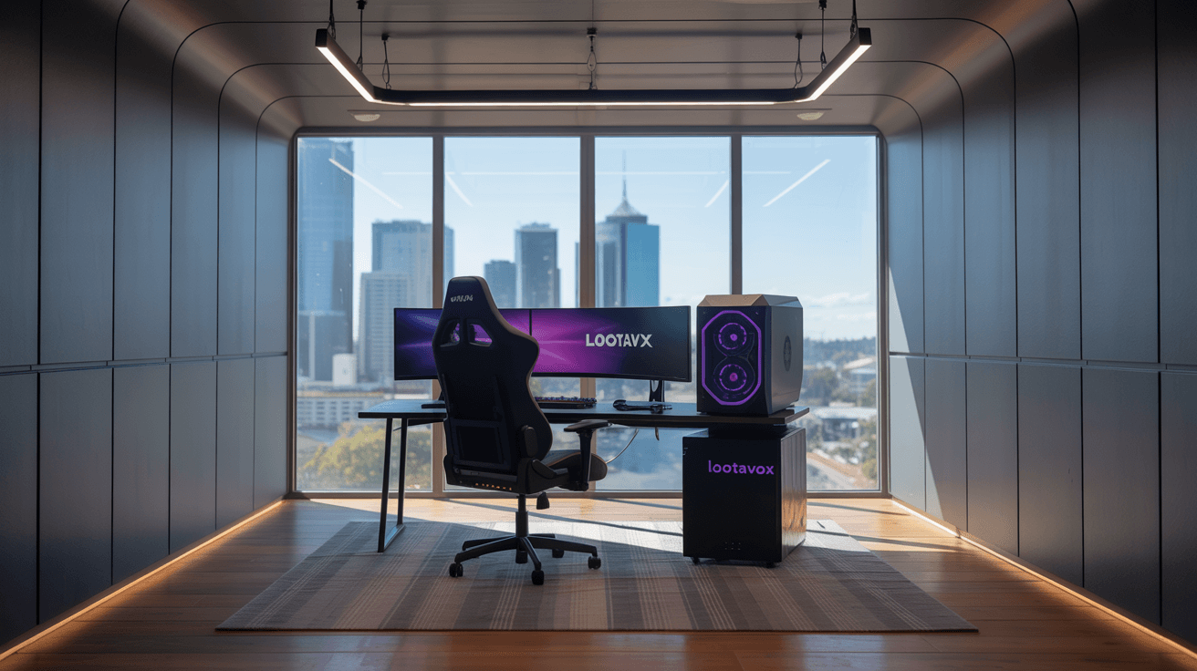 Lootavox office in Sydney with modern gaming setup